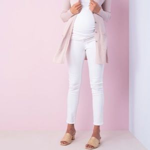 Seraphine Maternity White Jeans, SZ 4